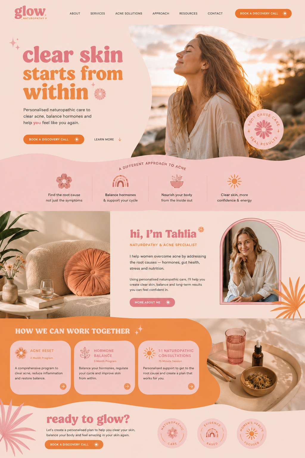 Acne & Skin Naturopath concept design by Make It Media