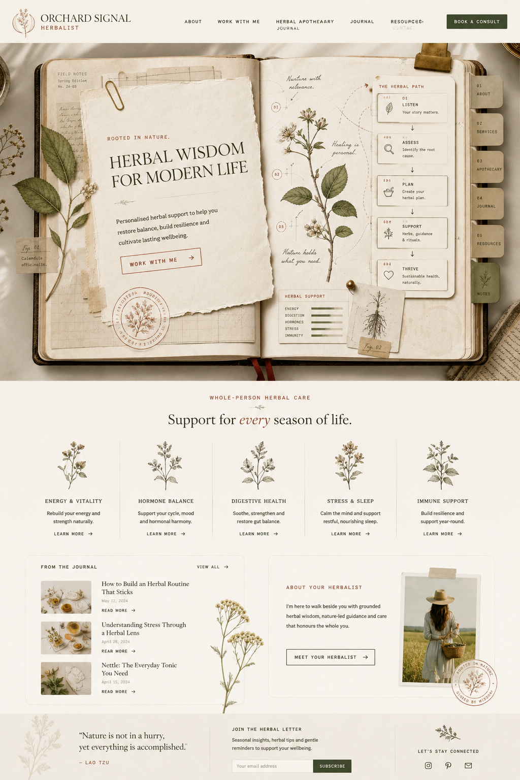 Herbalist concept design by Make It Media
